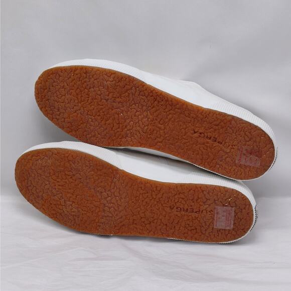 Superga Womens Sneakers Size 10 White Canvas Rainbow Eyelet Low Top Tennis Shoes - Picture 10 of 11